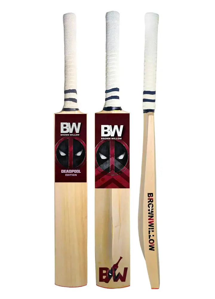 Deadpool Edition – Kashmir Willow Leather Ball Bat (Grade A) My Store