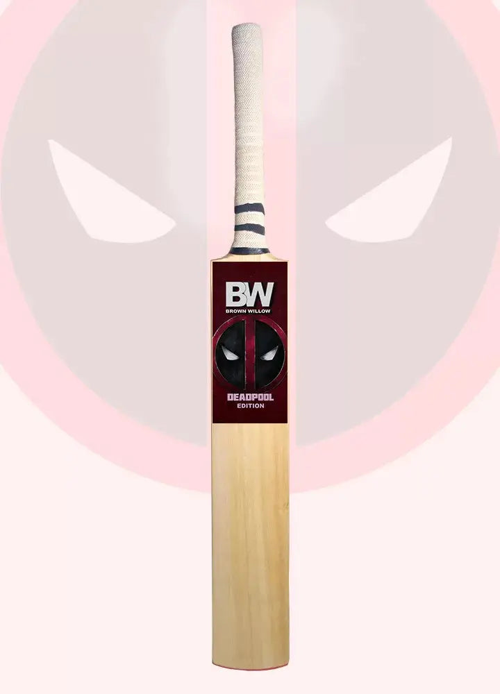 Deadpool Edition – Kashmir Willow Leather Ball Bat (Grade A) My Store